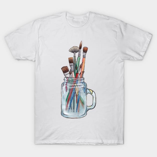 Paint brushes - No background T-Shirt by LeighsDesigns